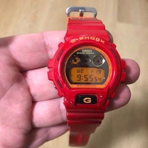 Red mens G shock watch